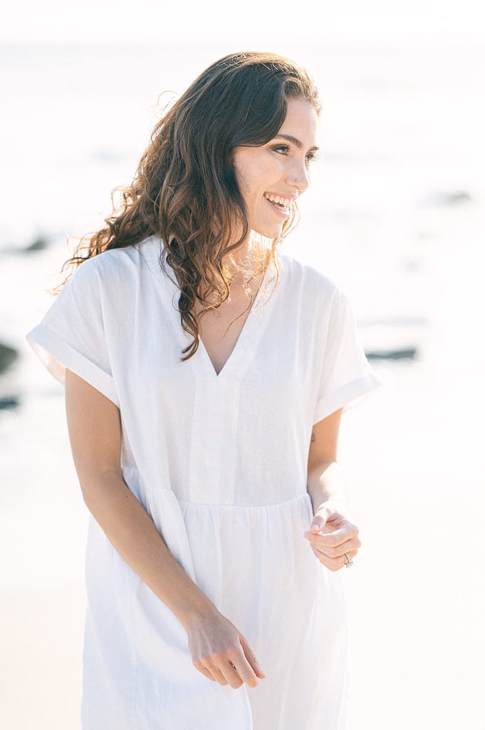Beautiful portrait of the bride to be at the beach by Amy Huang Photography a San Diego Photographer