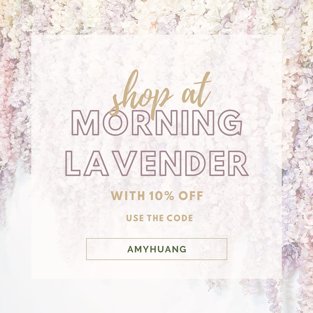 Morning Lavender Discount Code Coupon for Amy Huang Photography, a San Diego wedding photographer